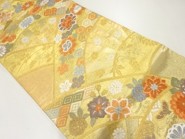 JAPANESE FUKURO OBI FOR FURISODE / KARA-ORI / WOVEN KIKU